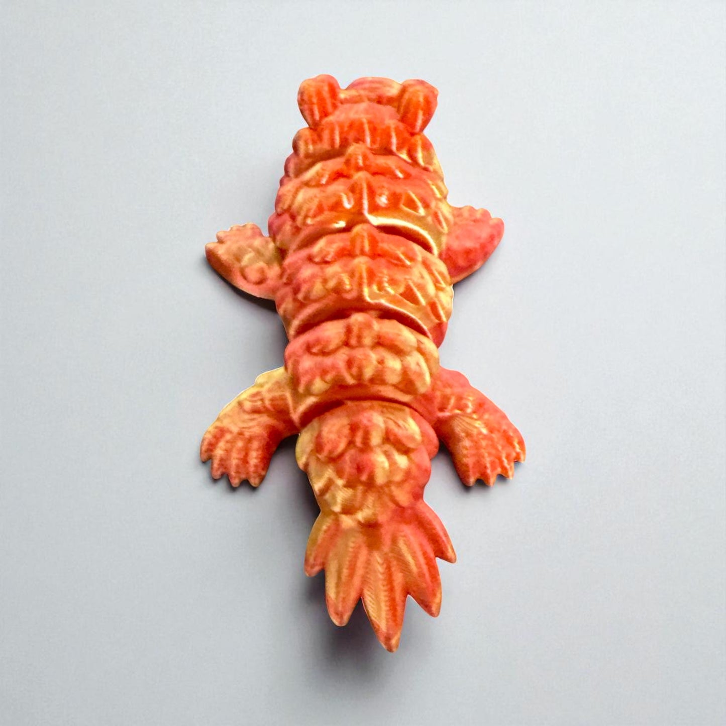 Baby Dragon Figurine Fiery Charm for Your Collection - Orange and Yellow Design