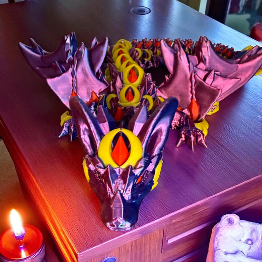Pythios Dragon Figure – Mythical Serpent of Flame