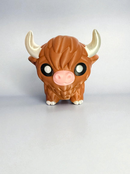 Charming Highland Cow – Poseable Farm Animal Collectible