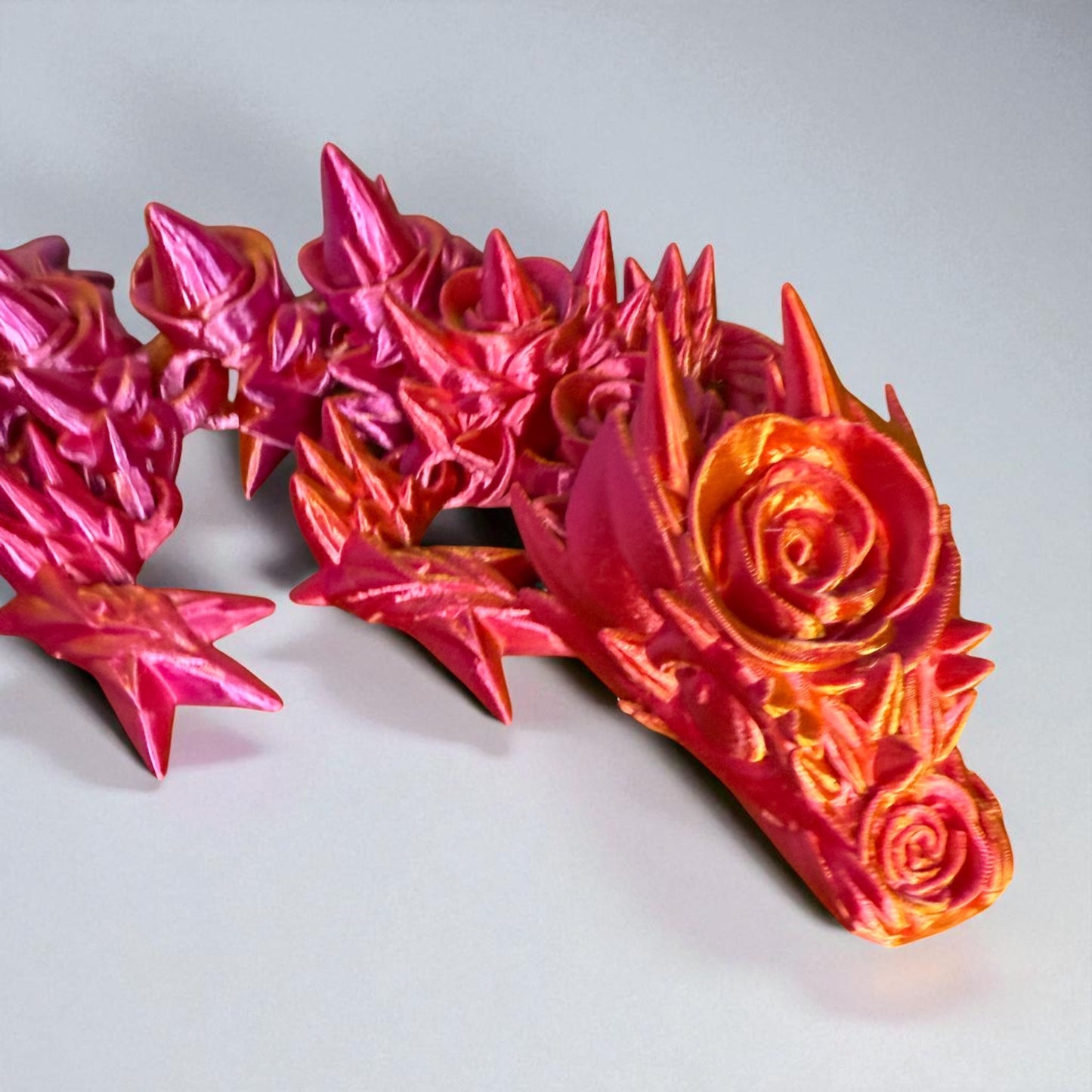 Noella the Rose Dragon – A Majestic Creature in Red and Gold