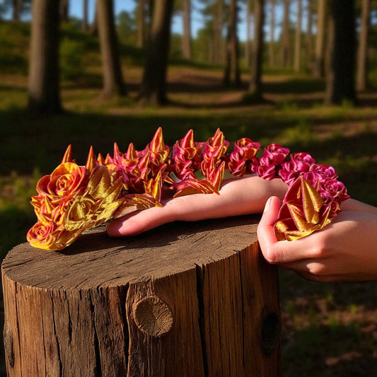 Noella the Rose Dragon – A Majestic Creature in Red and Gold